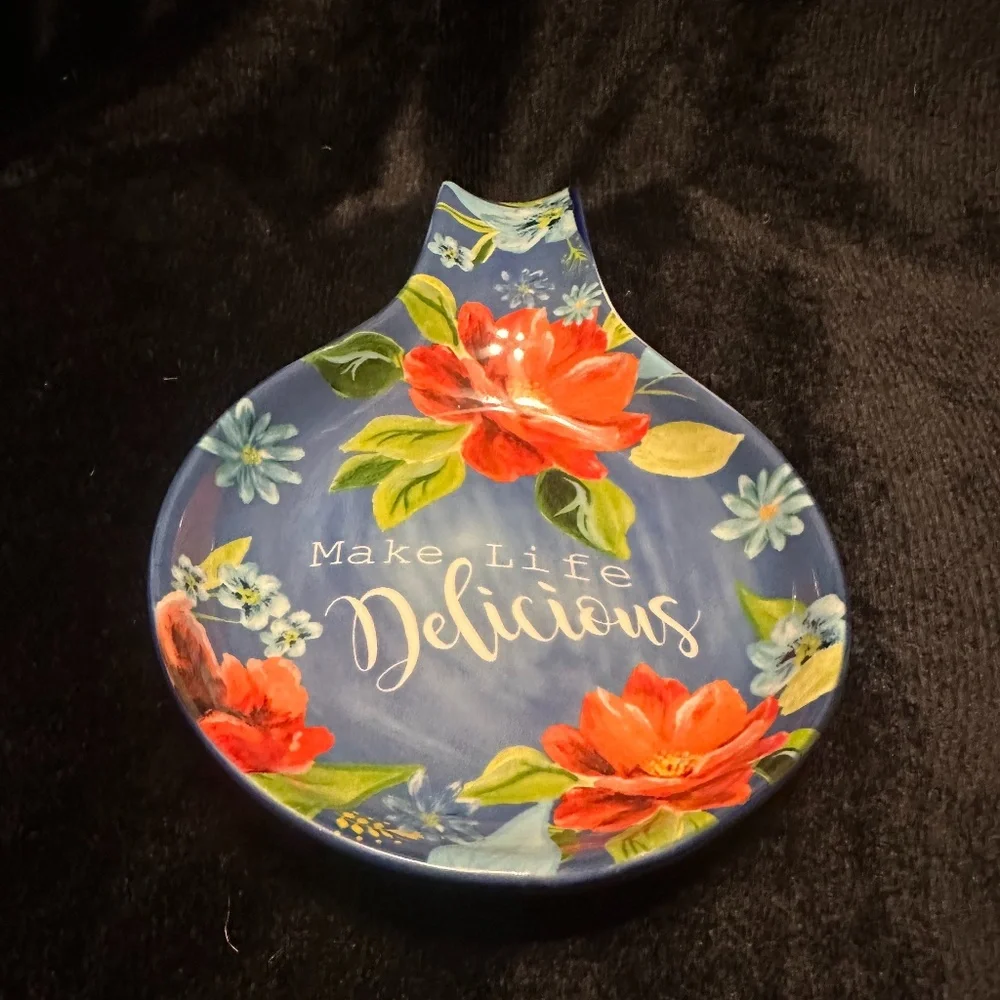 Pioneer Woman Floral Stonewware Spoon Rest 